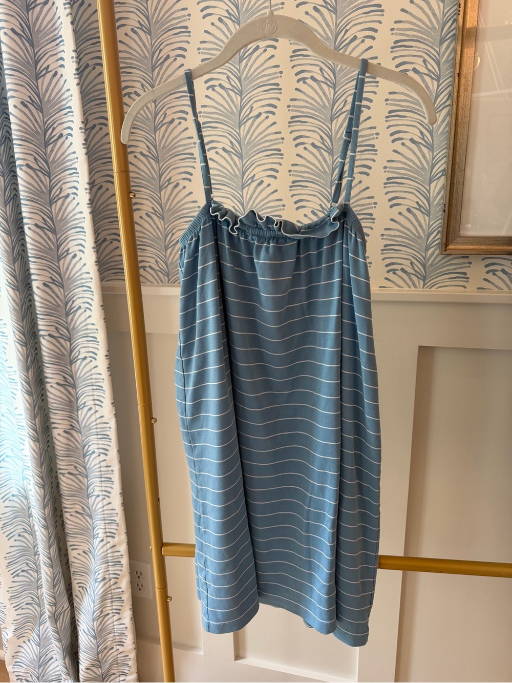 Lake Pima Blue Striped Women's Sleep Gown